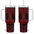 Whero Maori Ta Moko Poutama Art Tumbler With Handle