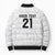 New Zealand Rangatira Custom Bomber Puffer Jacket All White Niho Taniwha Maori Tribal - Polynesian Pride