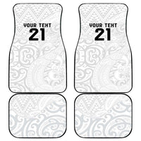 New Zealand Rangatira Custom Car Mats All White Niho Taniwha Maori Tribal