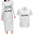 New Zealand Rangatira Custom Couples Matching Long Sleeve Bodycon Dress and Hawaiian Shirt All White Niho Taniwha Maori Tribal