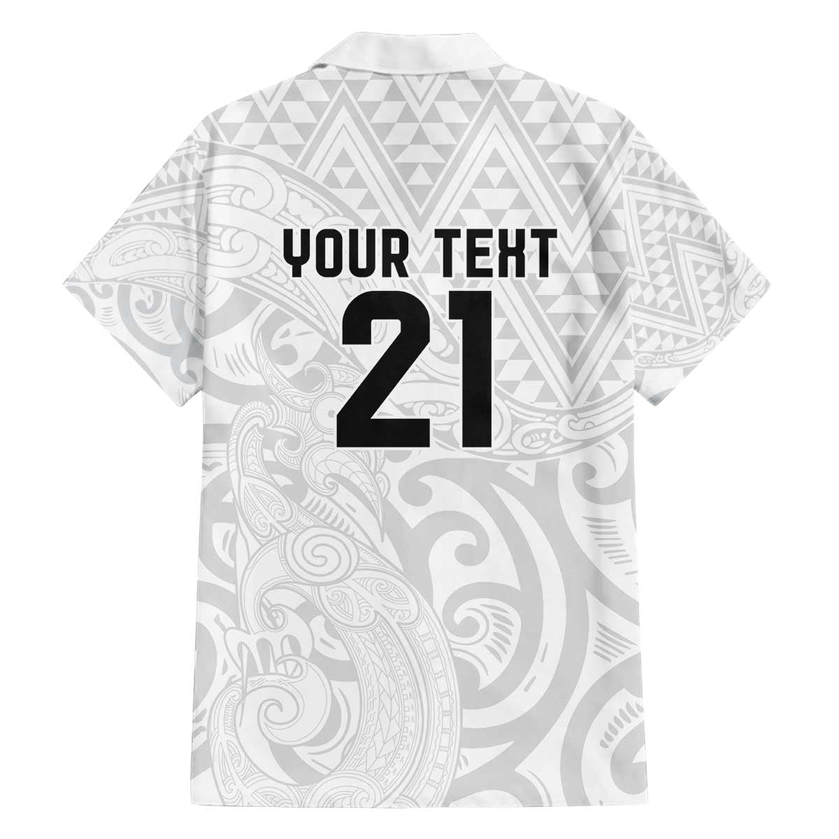 New Zealand Rangatira Custom Family Matching Off The Shoulder Long Sleeve Dress and Hawaiian Shirt All White Niho Taniwha Maori Tribal LT9 - Polynesian Pride