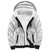 New Zealand Rangatira Custom Sherpa Hoodie All White Niho Taniwha Maori Tribal