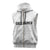 New Zealand Rangatira Custom Sleeveless Zip Hoodie All White Niho Taniwha Maori Tribal - Polynesian Pride