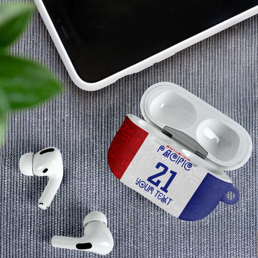 New Zealand Rugby Pacific Personalised AirPods Case Maori Style Tribal Tapa Pattern - Polynesian Pride