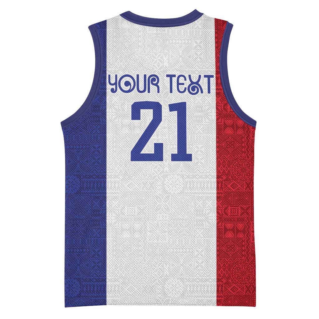 New Zealand Rugby Pacific Personalised Basketball Jersey Maori Style Tribal Tapa Pattern - Polynesian Pride