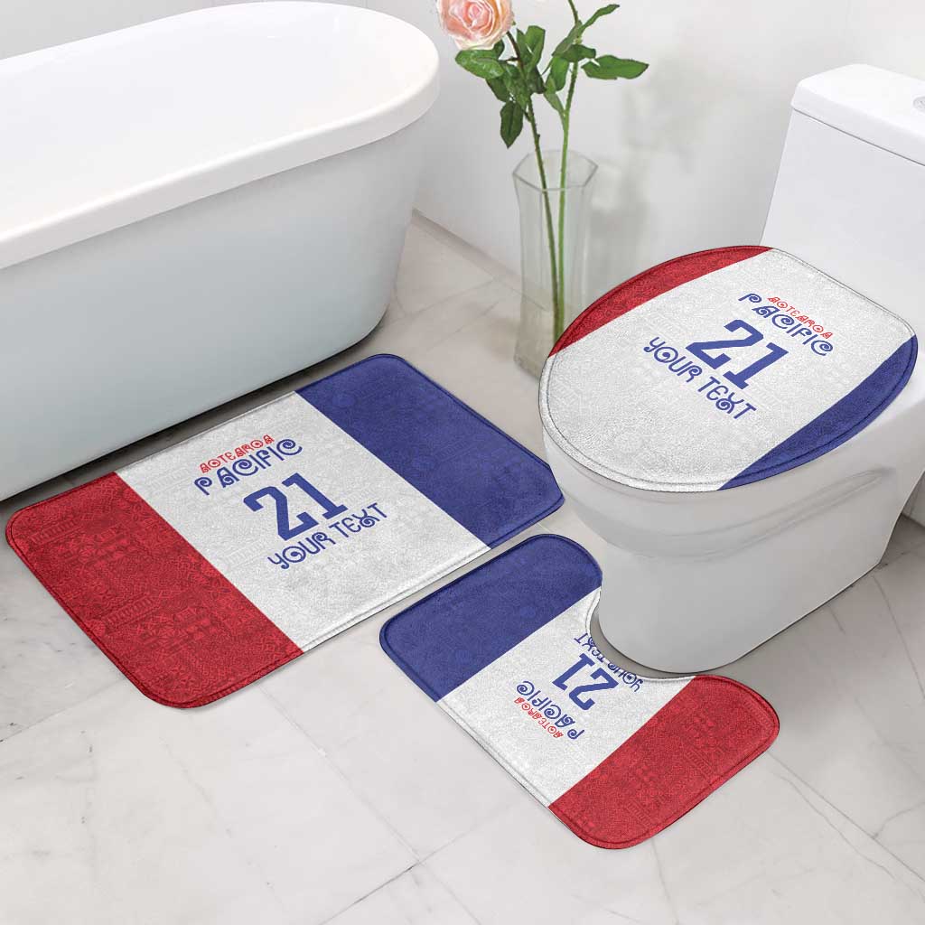 New Zealand Rugby Pacific Personalised Bathroom Set Maori Style Tribal Tapa Pattern - Polynesian Pride