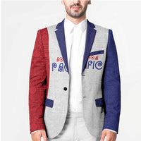New Zealand Rugby Pacific Personalised Blazer Maori Style Tribal Tapa Pattern - Polynesian Pride