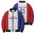 New Zealand Rugby Pacific Personalised Bomber Puffer Jacket Maori Style Tribal Tapa Pattern - Polynesian Pride