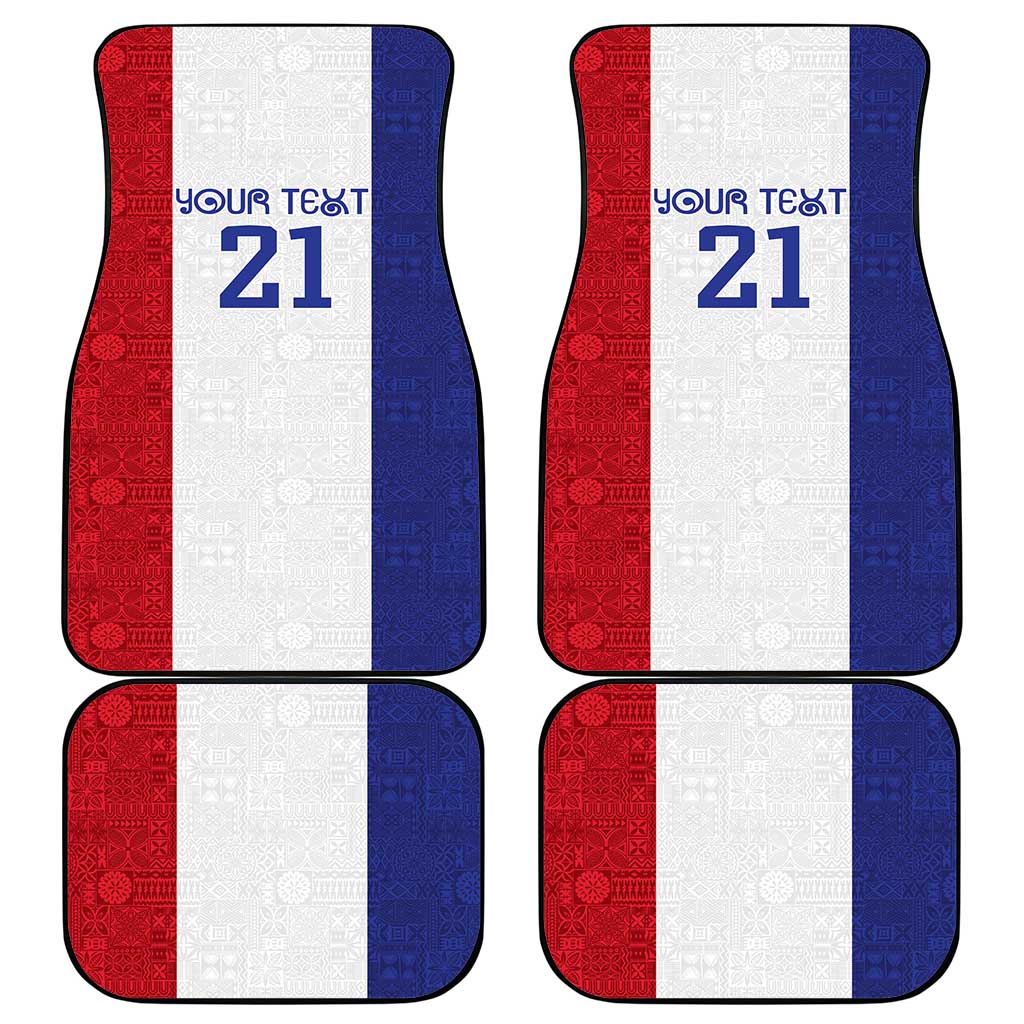 New Zealand Rugby Pacific Personalised Car Mats Maori Style Tribal Tapa Pattern