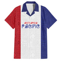 New Zealand Rugby Pacific Personalised Family Matching Long Sleeve Bodycon Dress and Hawaiian Shirt Maori Style Tribal Tapa Pattern LT9 Dad's Shirt - Short Sleeve White - Polynesian Pride