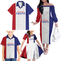 New Zealand Rugby Pacific Personalised Family Matching Off The Shoulder Long Sleeve Dress and Hawaiian Shirt Maori Style Tribal Tapa Pattern LT9 - Polynesian Pride