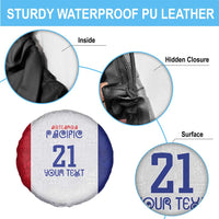 New Zealand Rugby Pacific Personalised Spare Tire Cover Maori Style Tribal Tapa Pattern