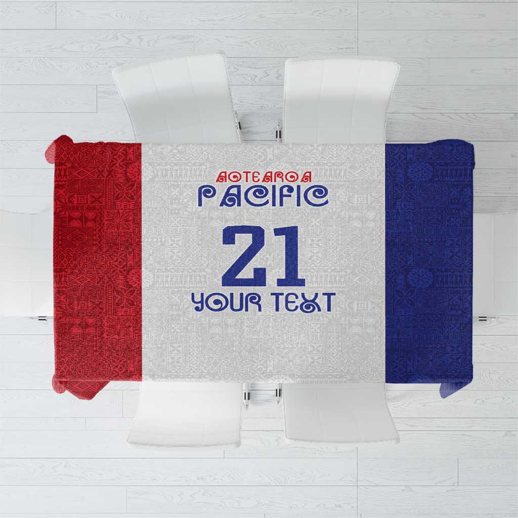 New Zealand Rugby Pacific Personalised Tablecloth Maori Style Tribal Tapa Pattern