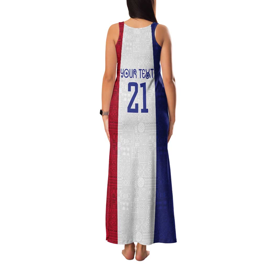 New Zealand Rugby Pacific Personalised Tank Maxi Dress Maori Style Tribal Tapa Pattern