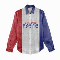 New Zealand Rugby Pacific Personalised Women Casual Shirt Maori Style Tribal Tapa Pattern