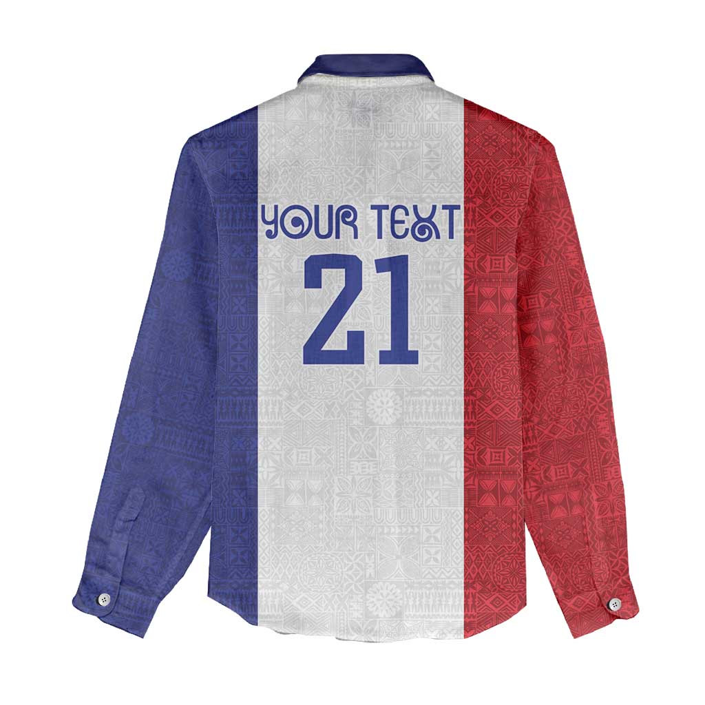 New Zealand Rugby Pacific Personalised Women Casual Shirt Maori Style Tribal Tapa Pattern