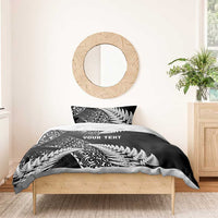 New Zealand Rugby Pacific Personalised Bedding Set All Black Maori Pasifika Fern Pattern