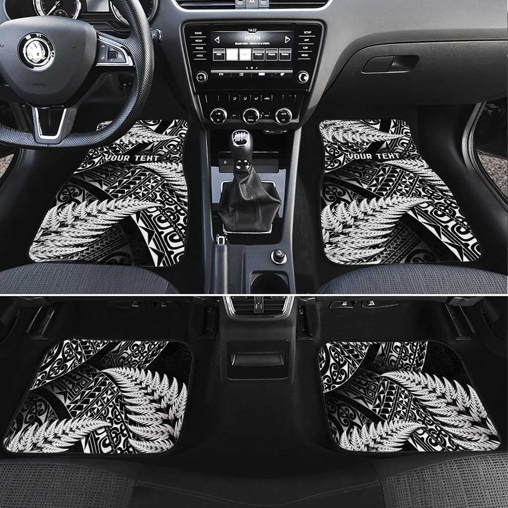 New Zealand Rugby Pacific Personalised Car Mats All Black Maori Pasifika Fern Pattern