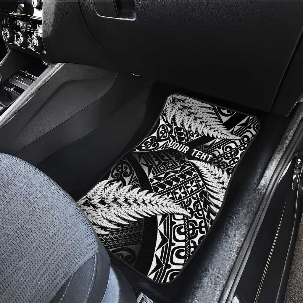 New Zealand Rugby Pacific Personalised Car Mats All Black Maori Pasifika Fern Pattern