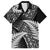 New Zealand Rugby Pacific Personalised Family Matching Long Sleeve Bodycon Dress and Hawaiian Shirt All Black Maori Pasifika Fern Pattern