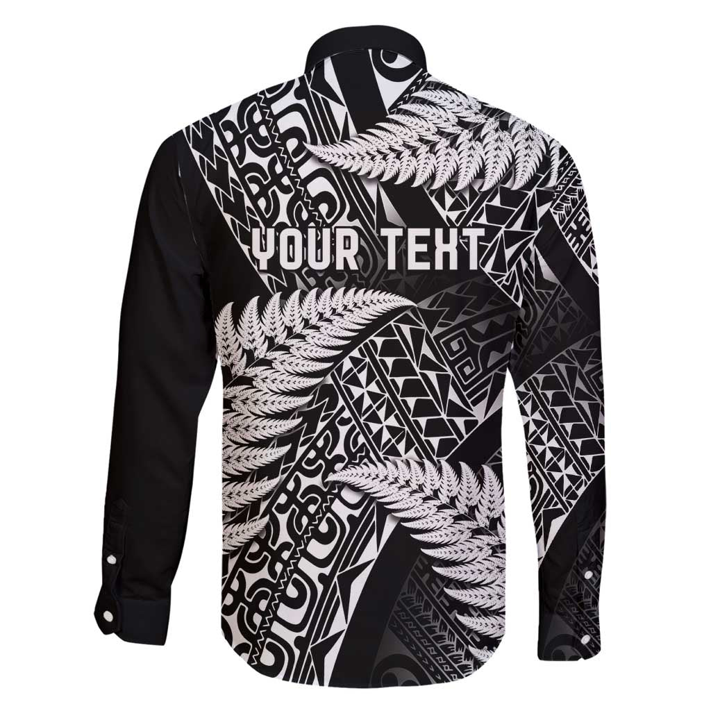 New Zealand Rugby Pacific Personalised Family Matching Long Sleeve Bodycon Dress and Hawaiian Shirt All Black Maori Pasifika Fern Pattern LT9 - Polynesian Pride