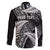 New Zealand Rugby Pacific Personalised Family Matching Long Sleeve Bodycon Dress and Hawaiian Shirt All Black Maori Pasifika Fern Pattern
