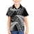 New Zealand Rugby Pacific Personalised Family Matching Off Shoulder Maxi Dress and Hawaiian Shirt All Black Maori Pasifika Fern Pattern