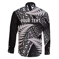 New Zealand Rugby Pacific Personalised Family Matching Off Shoulder Short Dress and Hawaiian Shirt All Black Maori Pasifika Fern Pattern