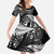 New Zealand Rugby Pacific Personalised Family Matching Short Sleeve Bodycon Dress and Hawaiian Shirt All Black Maori Pasifika Fern Pattern