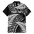 New Zealand Rugby Pacific Personalised Family Matching Short Sleeve Bodycon Dress and Hawaiian Shirt All Black Maori Pasifika Fern Pattern