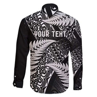 New Zealand Rugby Pacific Personalised Family Matching Short Sleeve Bodycon Dress and Hawaiian Shirt All Black Maori Pasifika Fern Pattern LT9 - Polynesian Pride