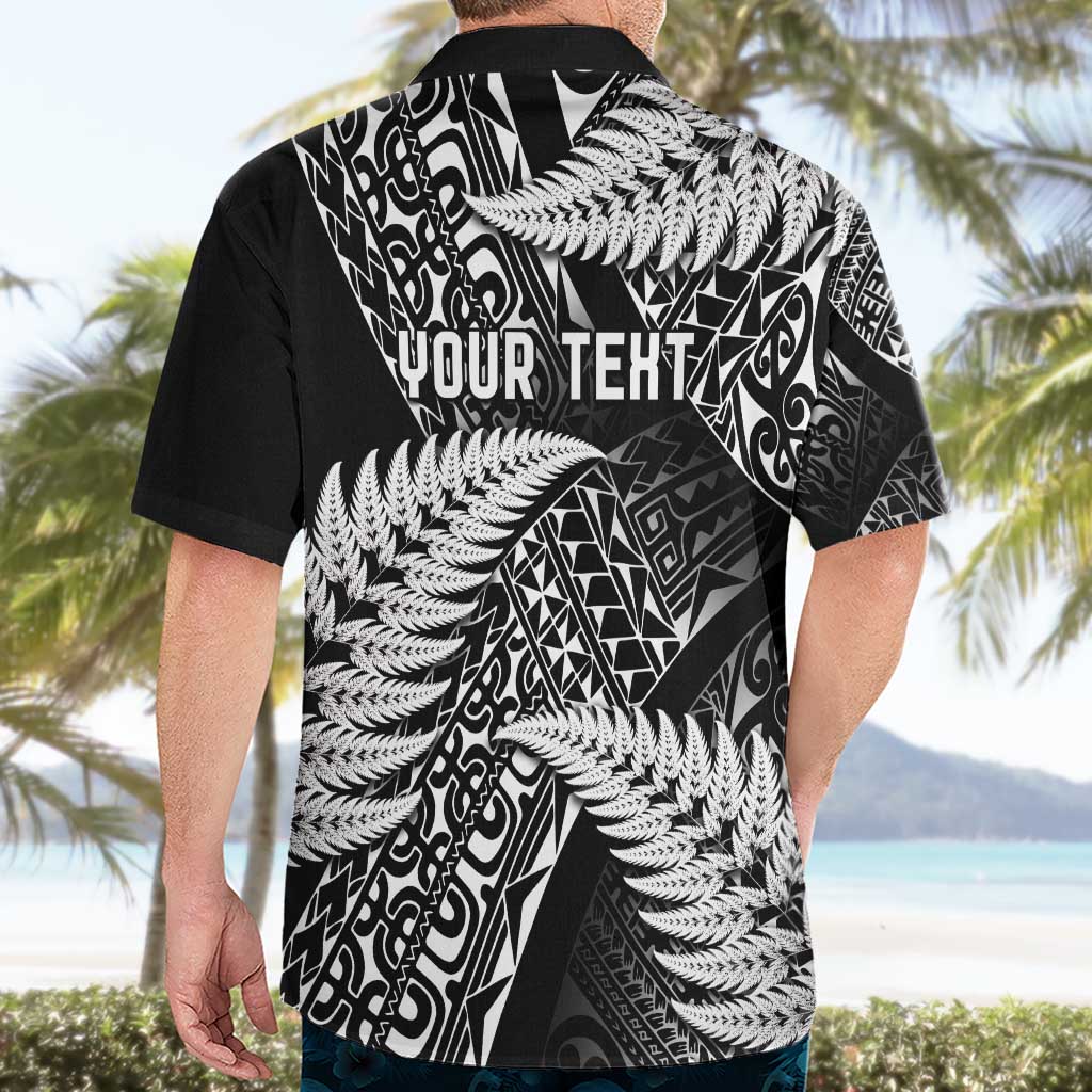 New Zealand Rugby Pacific Personalised Hawaiian Shirt All Black Maori Pasifika Fern Pattern