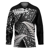New Zealand Rugby Pacific Personalised Hockey Jersey All Black Maori Pasifika Fern Pattern - Polynesian Pride