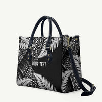 New Zealand Rugby Pacific Personalised Leather Bag All Black Maori Pasifika Fern Pattern - Polynesian Pride