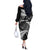 New Zealand Rugby Pacific Personalised Off The Shoulder Long Sleeve Dress All Black Maori Pasifika Fern Pattern