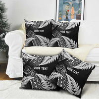 New Zealand Rugby Pacific Personalised Pillow Cover All Black Maori Pasifika Fern Pattern - Polynesian Pride