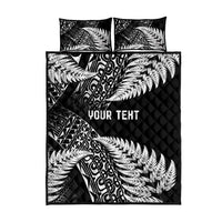New Zealand Rugby Pacific Personalised Quilt Bed Set All Black Maori Pasifika Fern Pattern