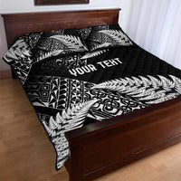 New Zealand Rugby Pacific Personalised Quilt Bed Set All Black Maori Pasifika Fern Pattern