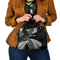 New Zealand Rugby Pacific Personalised Shoulder Handbag All Black Maori Pasifika Fern Pattern