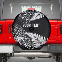 New Zealand Rugby Pacific Personalised Spare Tire Cover All Black Maori Pasifika Fern Pattern