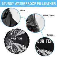 New Zealand Rugby Pacific Personalised Spare Tire Cover All Black Maori Pasifika Fern Pattern