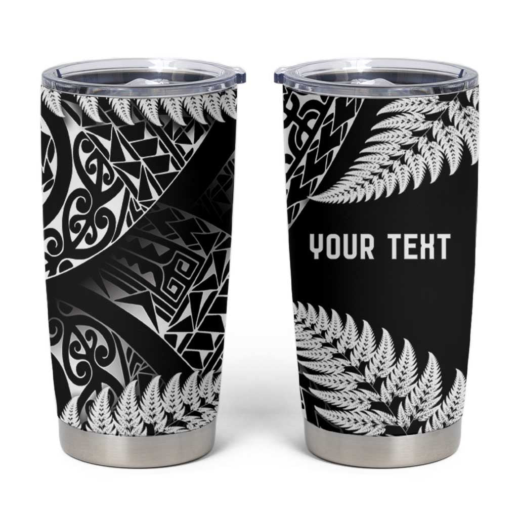 New Zealand Rugby Pacific Personalised Tumbler Cup All Black Maori Pasifika Fern Pattern