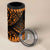 New Zealand Rugby Pacific Personalised 4 in 1 Can Cooler Tumbler All Gold Maori Pasifika Fern Pattern