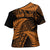 New Zealand Rugby Pacific Personalised Cross Shoulder Shirt All Gold Maori Pasifika Fern Pattern - Polynesian Pride
