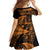 New Zealand Rugby Pacific Personalised Family Matching Long Sleeve Bodycon Dress and Hawaiian Shirt All Gold Maori Pasifika Fern Pattern
