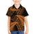 New Zealand Rugby Pacific Personalised Family Matching Long Sleeve Bodycon Dress and Hawaiian Shirt All Gold Maori Pasifika Fern Pattern