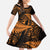 New Zealand Rugby Pacific Personalised Family Matching Mermaid Dress and Hawaiian Shirt All Gold Maori Pasifika Fern Pattern
