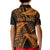 New Zealand Rugby Pacific Personalised Kid Polo Shirt All Gold Maori Pasifika Fern Pattern