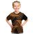 New Zealand Rugby Pacific Personalised Kid T Shirt All Gold Maori Pasifika Fern Pattern