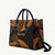 New Zealand Rugby Pacific Personalised Leather Bag All Gold Maori Pasifika Fern Pattern - Polynesian Pride